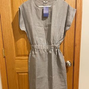 striped linen dress